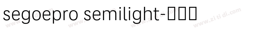 segoepro semilight字体转换